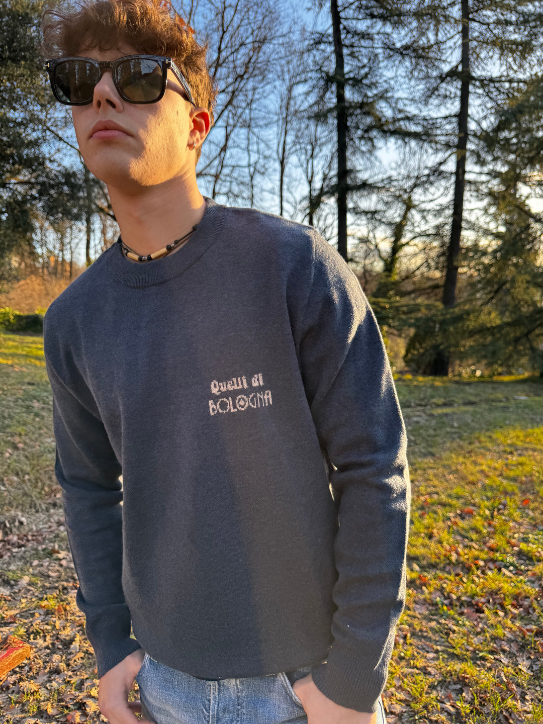 Maglione girocollo Après-ski Blu