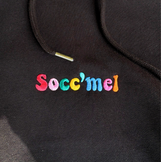Felpa Socc'mel ricamata con cappuccio