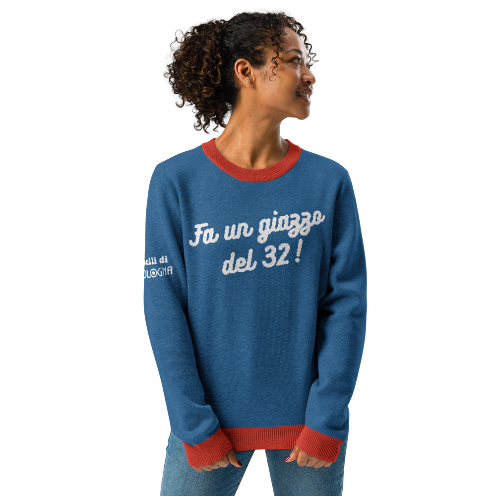 Maglione girocollo Rosso e Blu