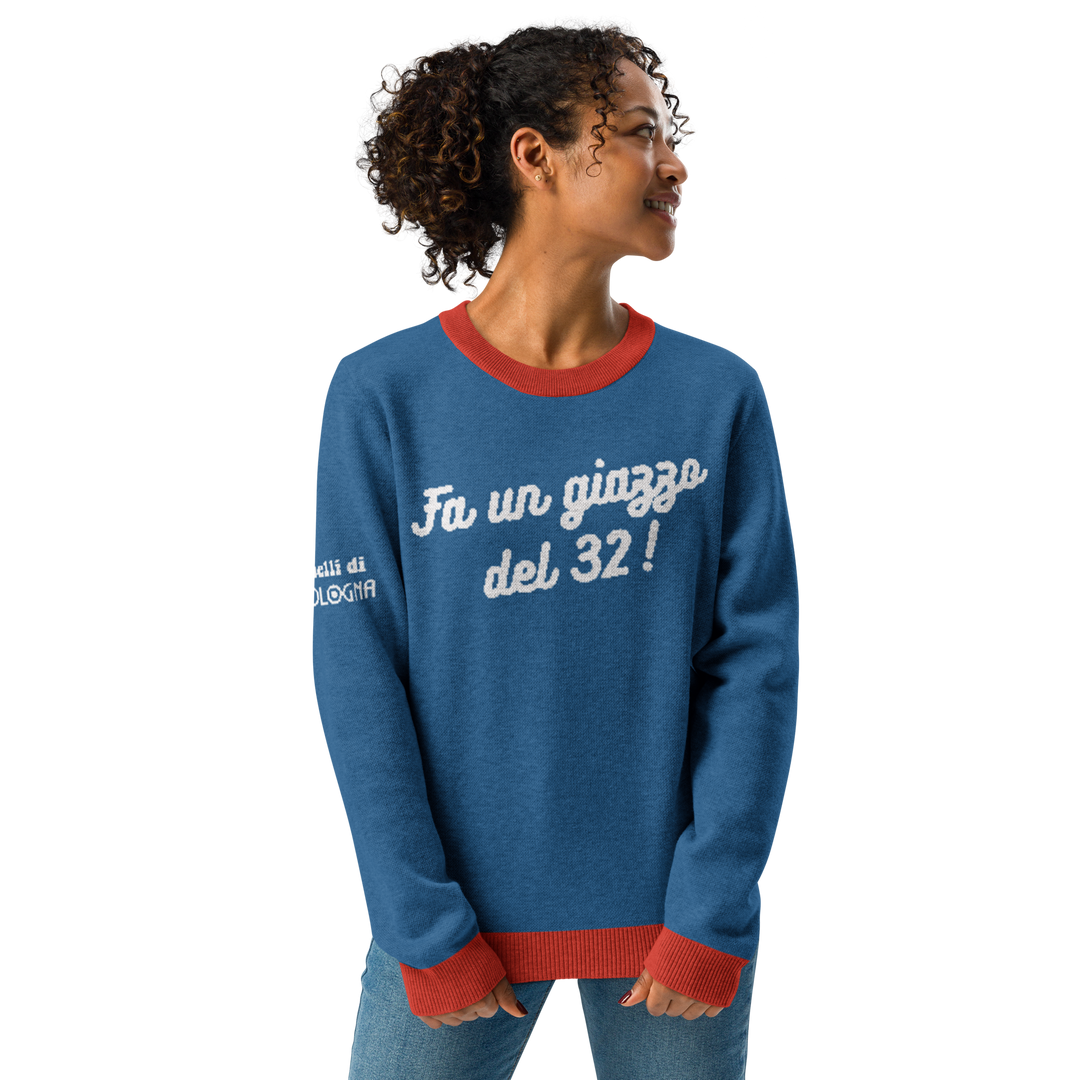Maglione girocollo Rosso e Blu