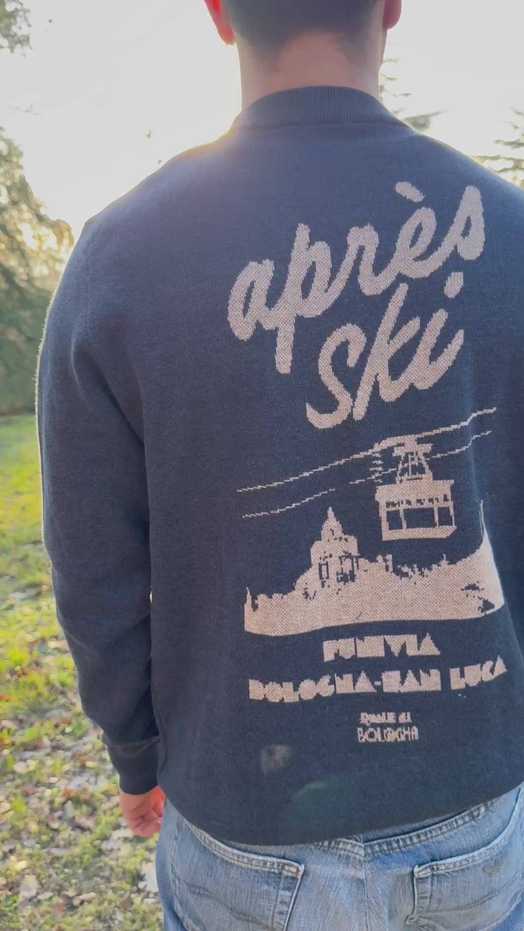 Maglione girocollo Après-ski Blu
